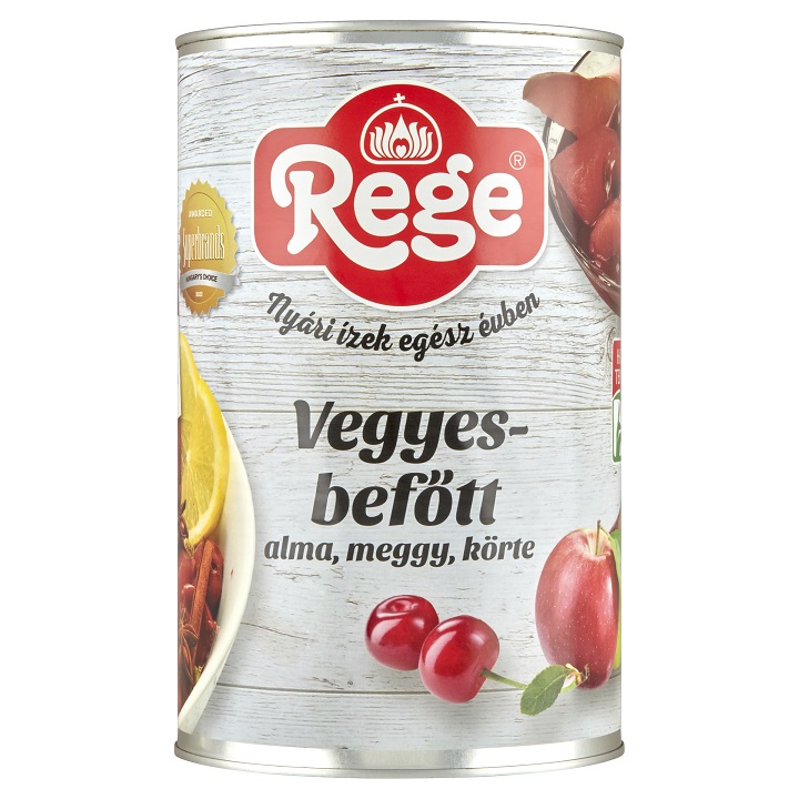 REGE 4250 ml Dobozos Vegyesbefőtt (alma, körte, meggy, birsalma)